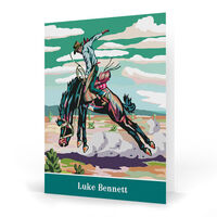Bucking Bronco Folded Note Cards