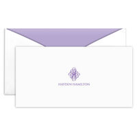 Ornate Initial Folded Monarch Cards
