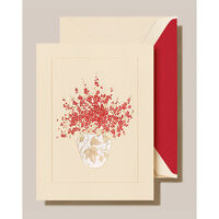 Engraved Pepperberry Vase Boxed Folded Holiday Cards