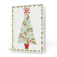 Twining Greenery Tree Folded Holiday Cards