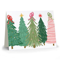 Christmas Trees Folded Holiday Cards