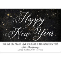 Starry Flat New Year Cards