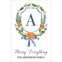 Holiday Citrus Wreath Flat Gift Enclosures