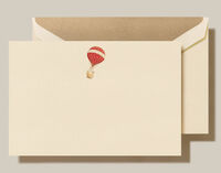 Hot Air Balloon Boxed Flat Note Cards - Hand Engraved