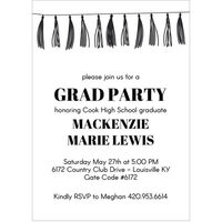 String of Tassels Graduation Invitations