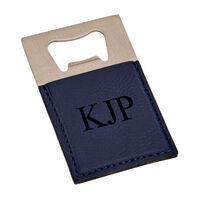 Navy Leatherette Bottle Opener