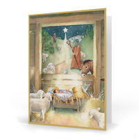 Shepherd and Creche Folded Holiday Cards