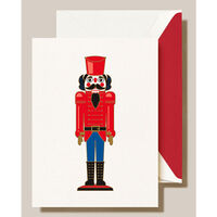 Engraved Nutcracker Soldier Boxed Folded Christmas Cards