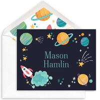 Outer Space Folded Note Cards