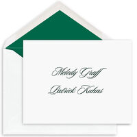 Charity His and Her Folded Note Cards - Raised Ink