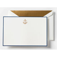 Anchor Flat Boxed Note Cards- Hand Engraved