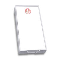 Round Monogram Mini List with White Paperboad Holder