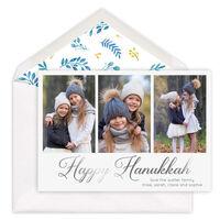 Foil Happy Hanukkah Photo Cards