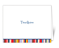 Cabana Stripes Foldover Note Cards