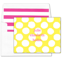 Yellow Dot Foldover Note Cards