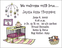 Baby's Room Birth Announcement