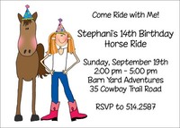 Customized Horse Party Invite