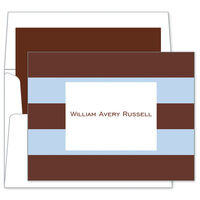 Blue & Brown Rugby Note Cards
