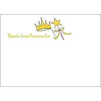 Princess Crown and Wand Flat Note Cards