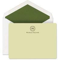 Sage Rounded Corner Flat Note Cards