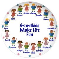 You Design It Personalized Pottery Grandkids Plate