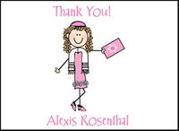 Bat Mitzvah Thank You Note Cards