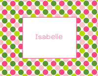 Big Dots Pink and Green Foldover Note Cards