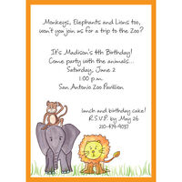 Zoo Friends Invitations