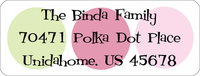 Pink-a-Boo Dots Return Address Labels