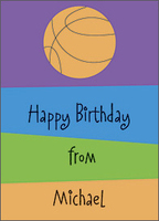 Basketball Stripe Gift Stickers