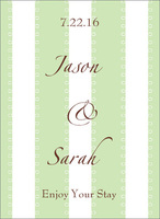 Green Ribbon Striped Awning Stickers