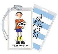 Soccer Boy Luggage Tags