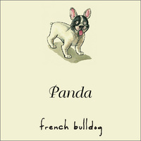 French Bulldog Gift Tag on Recycled Stock or Vinyl Label