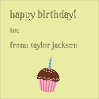 Rainbow Sprinkles Cupcake Gift Stickers