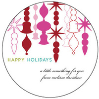 Glam Ornaments Large Round Gift Stickers