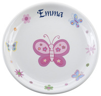 Butterfly 8-inch Pottery Kids Plate