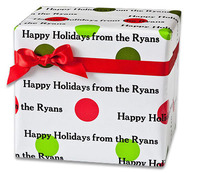 Celebration Dots Personalized Gift Wrap