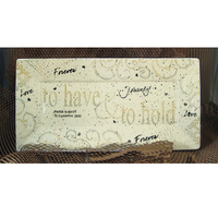 Name Art  Have and Hold Wedding Platter