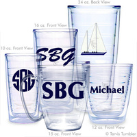 Personalized Blue Sailboat Tervis Tumblers
