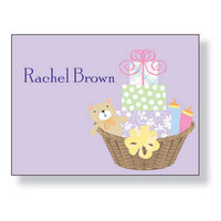 Baby Basket Foldover Note Cards