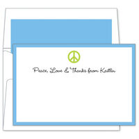 Blue Peace Flat Note Cards