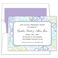 Chelsea Floral Blue Invitations