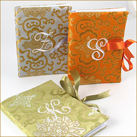 Asian Brocade Embroidered Initial Photo Albums