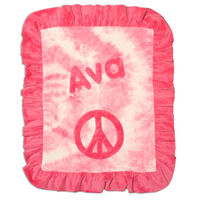 Personalized Pink Peace Car Seat Blanket