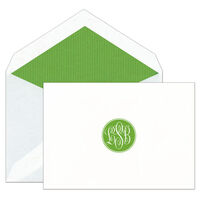 Bright White Monogram Folded Note Cards