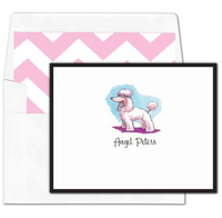 Poodle Foldover Note Cards