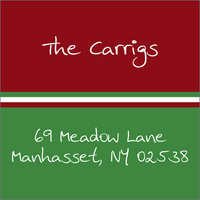 Red and Green Holiday Mez Square Labels