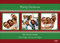 Red and Green Holiday Cheer Photo Cards