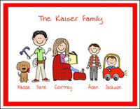 Design Your Own Family Character Note Cards