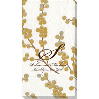 Berry Branches on White Design Your Own Caspari Guest Towels
